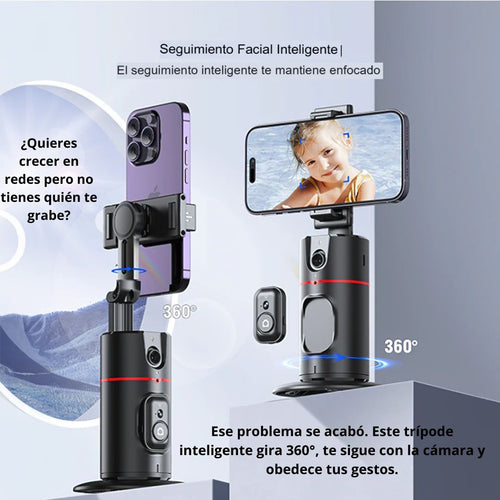 Trípode 360° Inteligente con Seguimiento Facial Automático 🤳