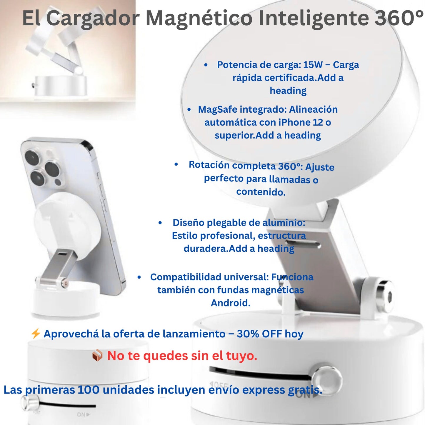 Cargador Magnético PowerMag